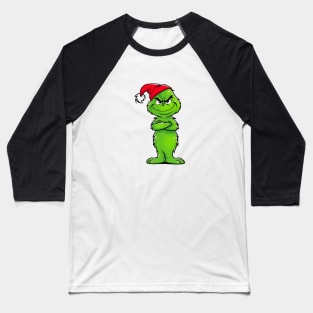 "Grinch Cartoon Full of Christmas Cheer" Baseball T-Shirt